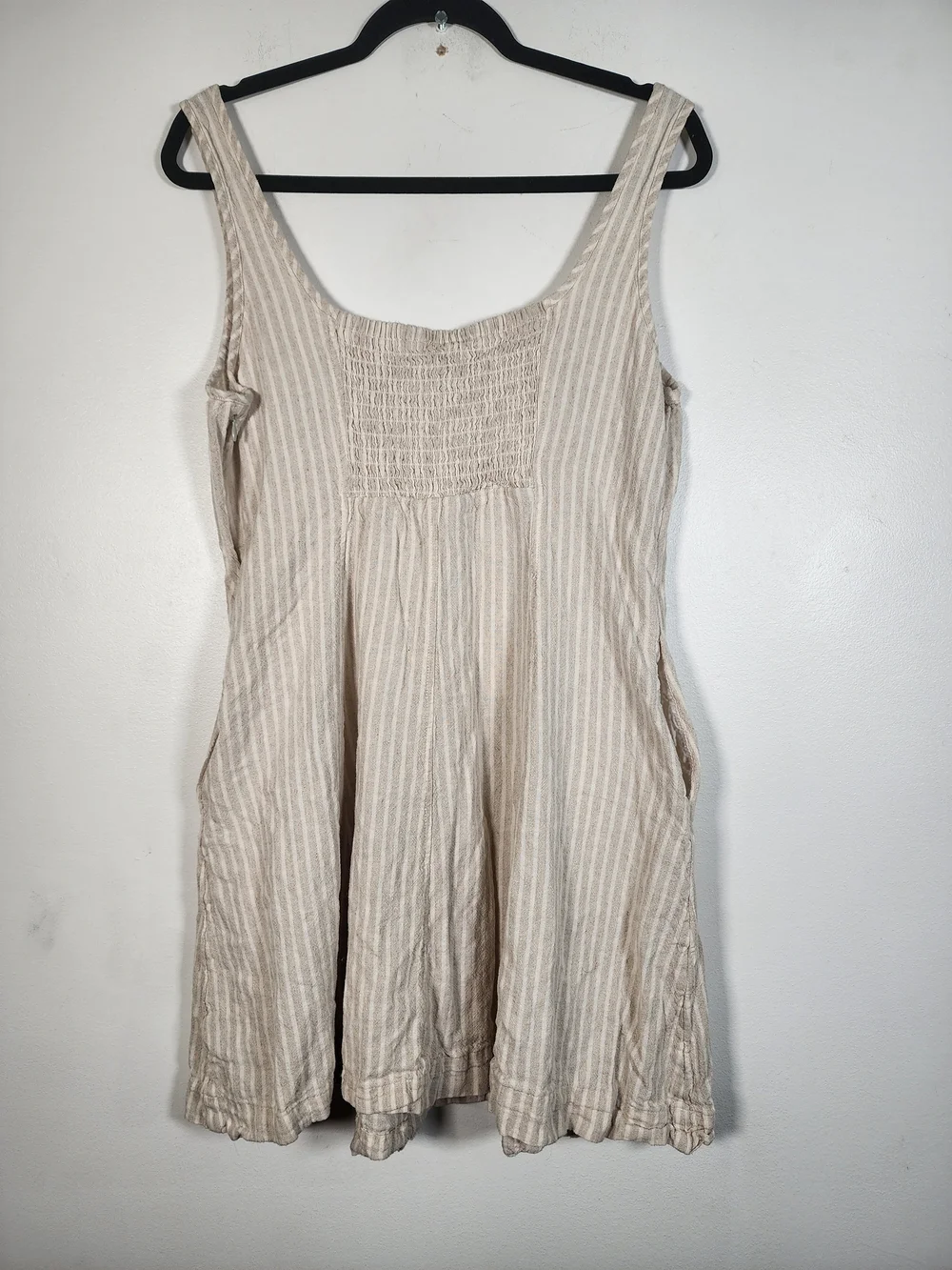 UNIVERSAL THREAD Sleeveless Striped Tank Dress in Beige